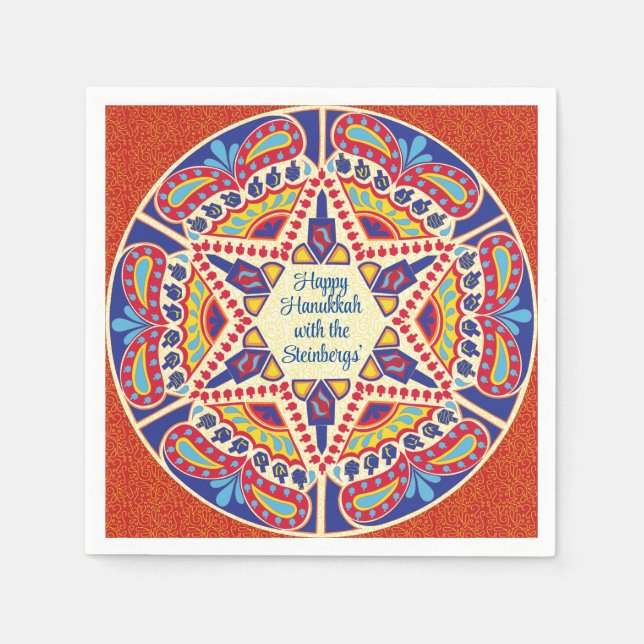 Hanukkah Dreidel Design Pappersservett (Framsidan)
