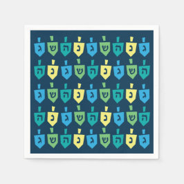 Hanukkah Dreidel Festliga Servetter