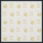 Hanukkah DREIDEL | GULD Peace Kärlek Joy Tyg<br><div class="desc">Elegant GULD färgad DREIDEL Fabric för att fira Hanukkah. Utformningar visar en modell med Peace KÄRLEK JOY i ett mönster i sidled. Texten är ANPASSADE,  så att du kan ersätta den med liknande text. Perfekt för hela din Chanukah firande. Finns även i BLUE.</div>