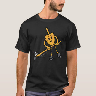 Hanukkah Dreidel Ice Hockey Chanukah Jewish Manar  T Shirt