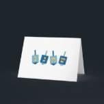 Hanukkah Dreidel Kort<br><div class="desc">Deka alla salar och resten av ditt hem i Hanukkah och jubla med den här designen på dina helgdag-projekt.</div>