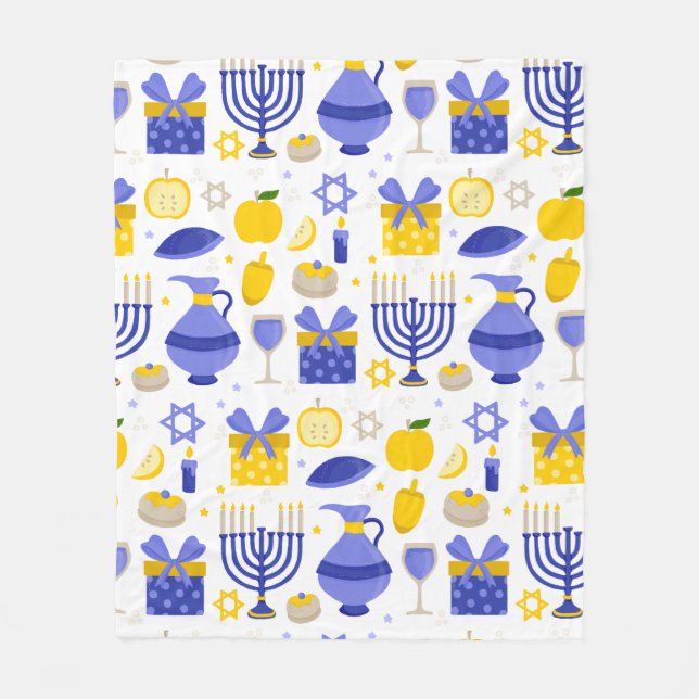 hanukkah dreidel menorah fleecefilt (Framsidan)
