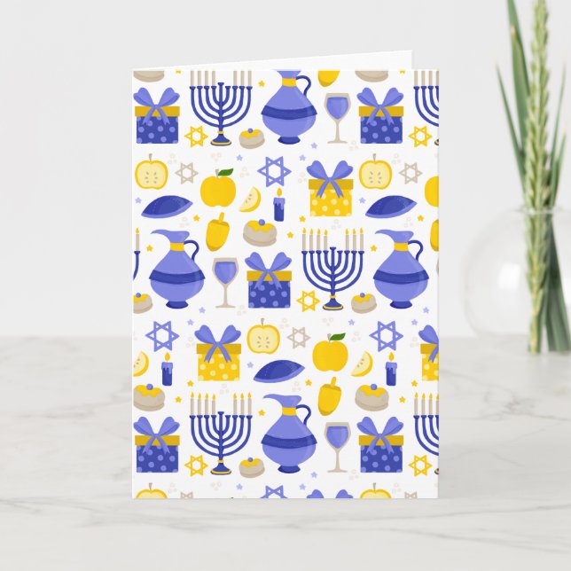 hanukkah dreidel menorah inbjudan (Framsida)