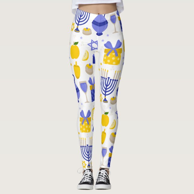 hanukkah dreidel menorah leggings (Framsida)