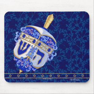 Hanukkah Dreidel Mousepad Musmatta