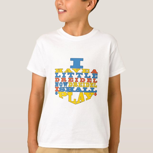 Hanukkah "Dreidel Play" Barn T-Shirt (Framsida)