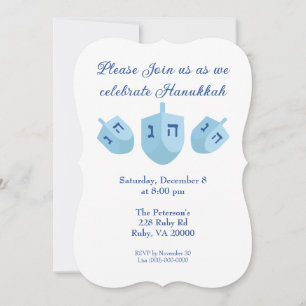 Hanukkah Dreidels-fest Inbjudningar