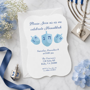 Hanukkah Dreidels-fest Inbjudningar
