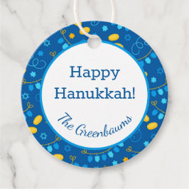 Hanukkah Dreidels Gift Märkre Gåvor Etiketter