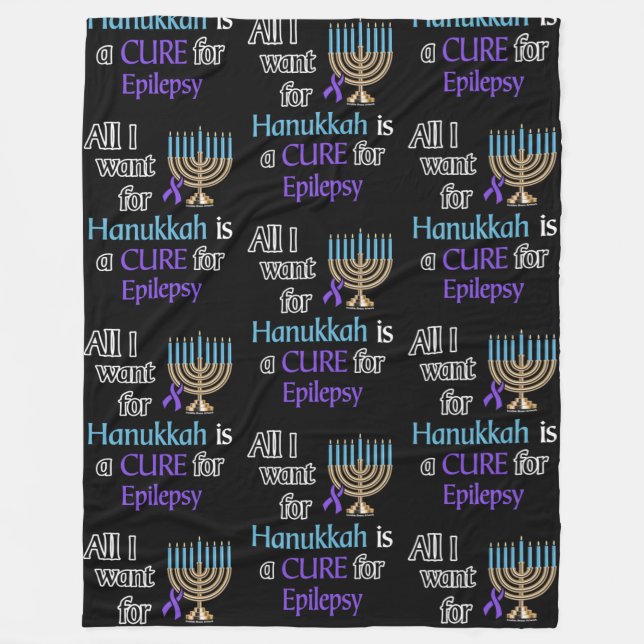 Hanukkah..Epilepsi Fleecefilt (Framsidan)