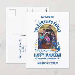 HANUKKAH FAMILY REUNION Anpassade Photo Vykort