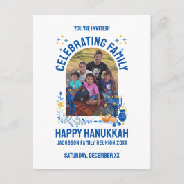HANUKKAH FAMILY REUNION Anpassade Photo Vykort
