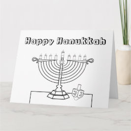 Hanukkah färgar mig kortet kort