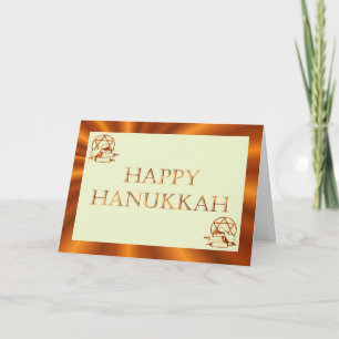Hanukkah Festival Light Candles scrollss Jewish Helgkort