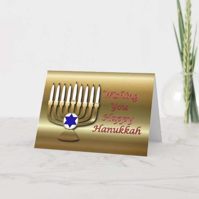 Hanukkah Festival Light candles tealight Jewish Helgkort (Framsida)