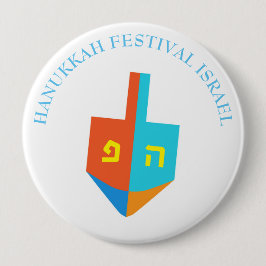 Hanukkah Festival of Ljus Dreidel Helgdag Knapp