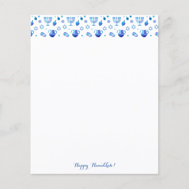 Hanukkah Festival Party Blue Ornamet plant pappert (Framsida)