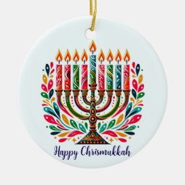 Hanukkah-festivalen i Ljus Julgransprydnad Keramik