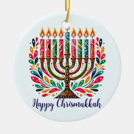 Hanukkah-festivalen i Ljus Julgransprydnad Keramik