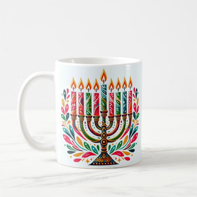 Hanukkah-festivalen i Ljus Kaffemugg (Vänster)