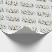 Hanukkah-festivalen i Ljus med Menorah och Lily