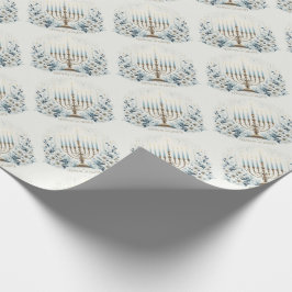 Hanukkah-festivalen i Ljus med Menorah och Lily Presentpapper