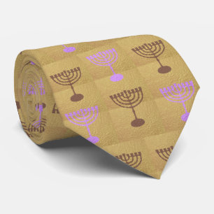 Hanukkah-festivalen Party Guld Menorah Mönster Slips