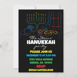Hanukkah Festsbord av Ljus Inbjudningar