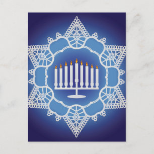 Hanukkah Firande - Elegant Design Vykort