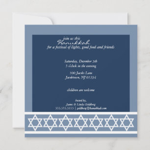 Hanukkah Firande-inbjudningar Inbjudningar