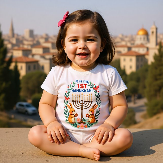 Hanukkah First Festival, Full of Fluff T Shirt (Hanukkah First Festival, Full of Fluff Baby Bodysuit)
