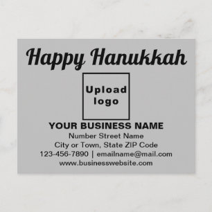 Hanukkah-företagsgratulation på grå postkort vykort