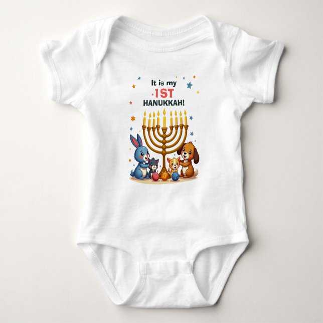 Hanukkah Första Firande, Fullt av Fluff T Shirt (Framsida)