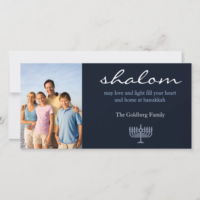 Hanukkah-fotokort Julkort (Framsida)