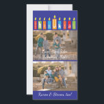 Hanukkah-fotokort med vitt kuvert"ljus" julkort<br><div class="desc">Hanukkah Glossy,  fotokort med vitt kuvert "ljus". Anpassa genom att ersätta foton och formuleringar. Anpassa ordalydelsen genom att välja ditt favoritteckensnitt stil,  färg och storlekare.
Tack för att du stannade och shoppade förbi! Mycket uppskattat.  Lycklig Hanukkah!</div>