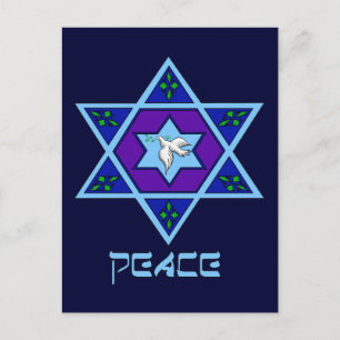 Hanukkah fredkonst helg vykort