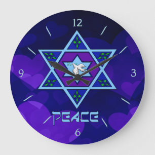 Hanukkah fredkonst stor klocka