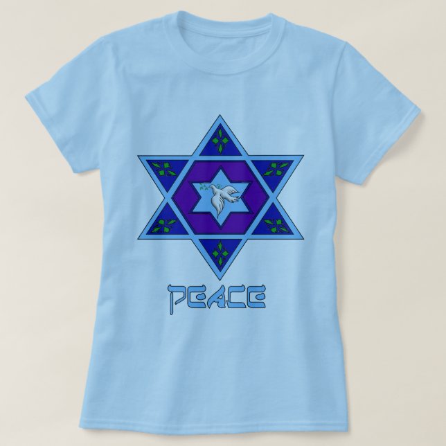 Hanukkah fredkonst tee shirt (Design framsida)