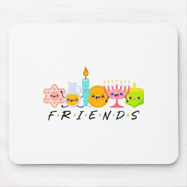 Hanukkah Friends Menorah Traditional Jewish Dreide Musmatta (Framsidan)