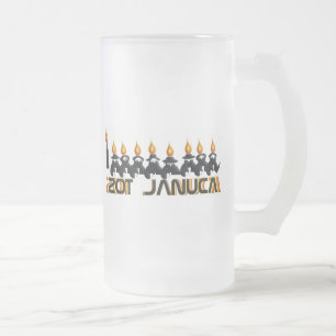 Hanukkah Frostat Ölglas