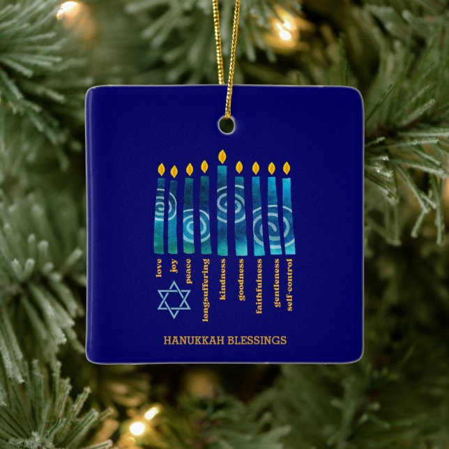 HANUKKAH Fruit of the Spirit Julgransprydnad Keramik (Träd)