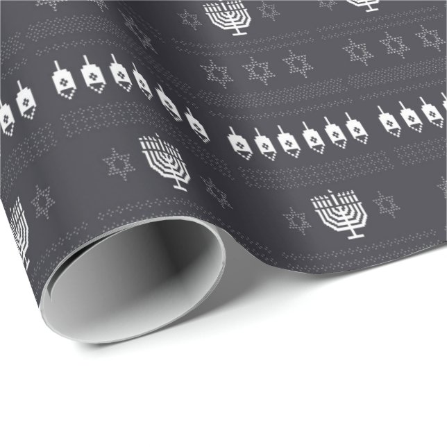 Hanukkah ful tröja presentpapper (Rullad Hörn)