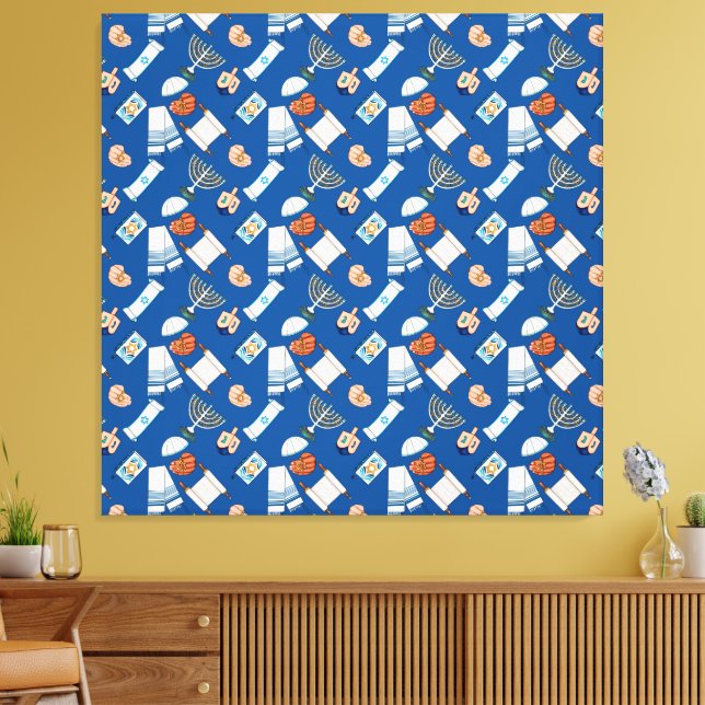 Hanukkah Fun Canvas Print (Insitu (Vardagsrum))