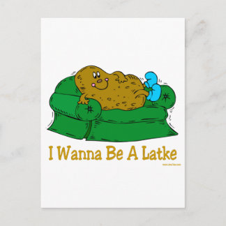HANUKKAH FUNNY GIFTS "JAG VILL VARA EN LATKE" HELG VYKORT