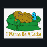 HANUKKAH FUNNY GIFTS "JAG VILL VARA EN LATKE" HELG VYKORT<br><div class="desc">GE DESSA FUNNY JEWISH HUMOR HANUKKAH GIFTS TILL ALLA LIKA UNIKA CHANUKAH PRESENTER. VARJE KOUCK POTATIS VERKLIGEN VILL VARA EN LATKE.</div>