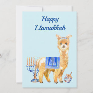 Hanukkah Funny Llama Llamakkah Chrismukkah Julkort