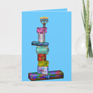Hanukkah gåvor helgkort