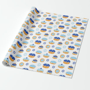 Hanukkah-gelédonut Davidsstjärna presentpapper