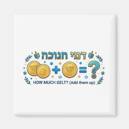 Hanukkah Gelt Matematikspel - Utbildande Addition Magnet