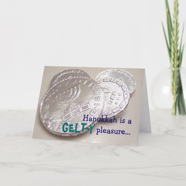 Hanukkah Gelty nöjekort Helgkort (Framsida)